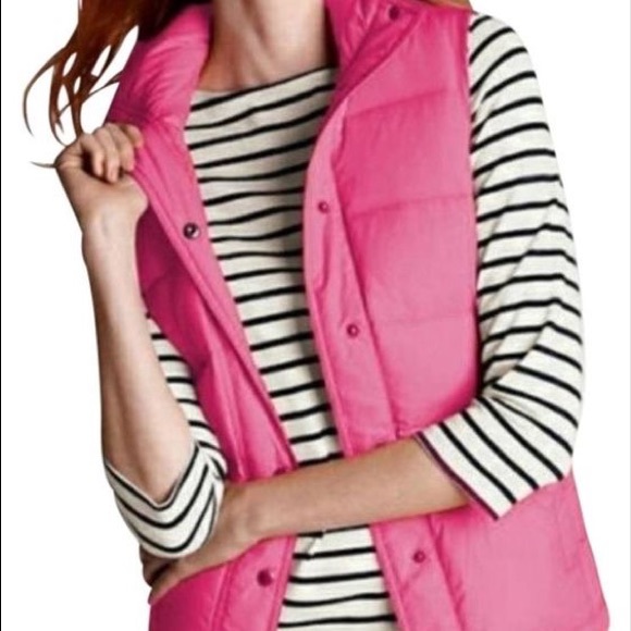 pink puffer vest